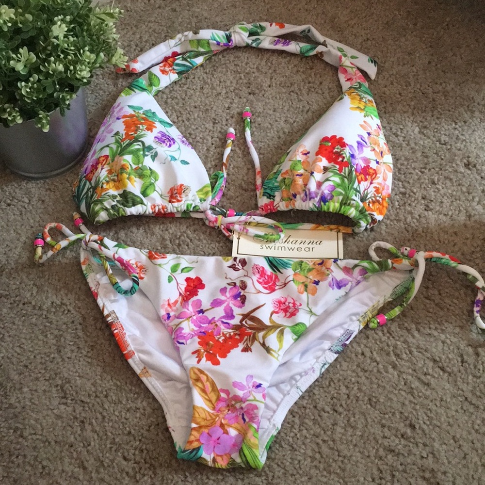 Shoshanna Swimwear Halter Top & Bikini Bottom